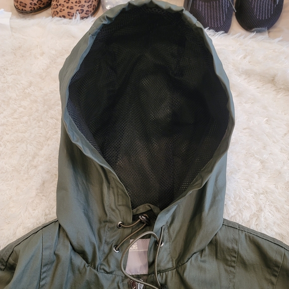 ASOS Fisherman Army Green Trench Coat  size 2 - Picture 10 of 16